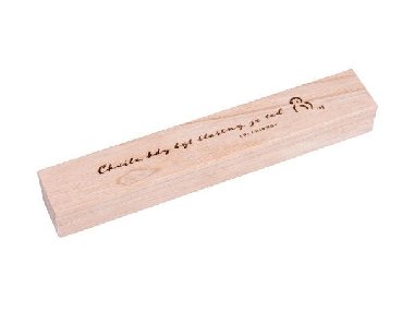 Dřevěná krabička na propisku "Chvíle, kdy být šťastný" - Chinmoy Sri