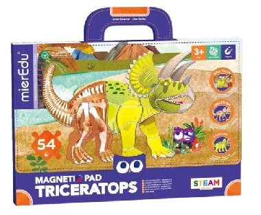 MierEdu Magnetická tabulka Dinosauři - Triceratops - neuveden