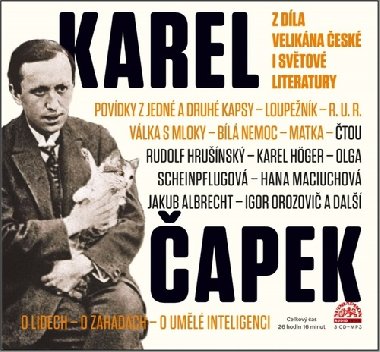 Karel Čapek Z díla velikána české i světové literatury - 3 CDmp3 - Karel Čapek