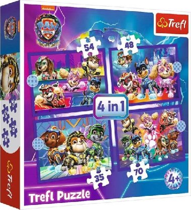 Puzzle Tlapkov patrola Hrdinov 4v1 - Trefl