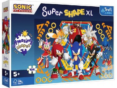 Puzzle Super Shape XL Svět ježka Sonica 104 dílků - Trefl