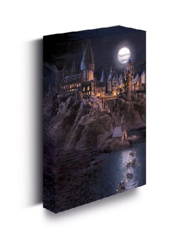 Harry Potter obraz LED svítící 30x40 cm - Bradavice hrad - neuveden