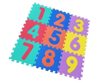 Pěnové puzzle čísla 9 ks - neuveden