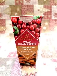 Svka ve skle 76 x 118 mm dvoubarevn Wild Cranberry + Cinnamon Stick 170 gram - Emocio