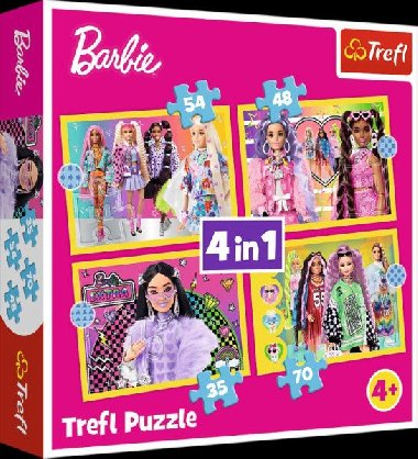Puzzle Veselý svět Barbie 4v1 (35,48,54,70 dílků) - neuveden