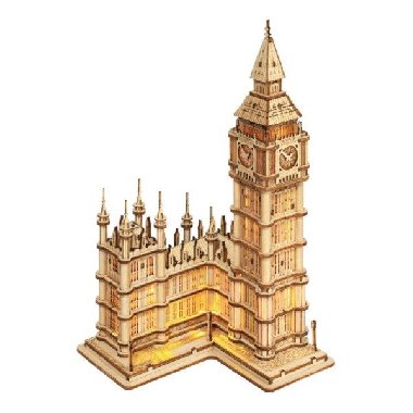 Puzzle 3D Big Ben 220 dílků, svítící, dřevěné - neuveden