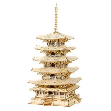 Puzzle 3D Pětipatrová pagoda 275 dílků, dřevěné - neuveden