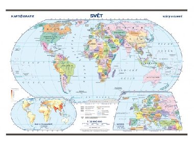 Svět - státy a území, školní nástěnná mapa 1:26 000 000 - neuveden