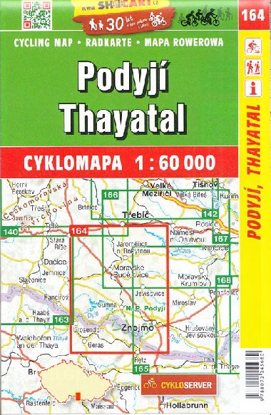 Podyj Thayatal 1:60 000 - cyklomapa Shocart slo 164 - ShoCart