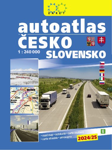 Autoatlas Česká republika Slovenská republika 1:240 000 2024/25 - Žaket