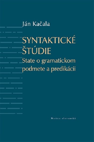 Syntaktick tdie - Jn Kaala