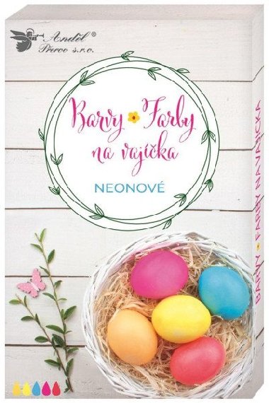 Barvy na vajíčka gelové neonové, 5ks v balení - neuveden