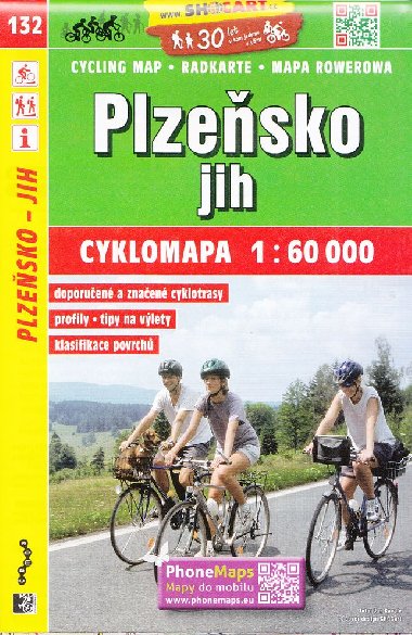 Plzeňsko Jih 1:60 000 - cyklomapa Shocart číslo 132 - ShoCart