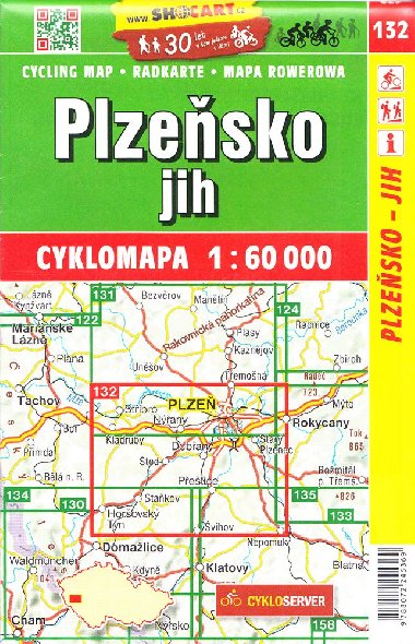 Plzesko Jih 1:60 000 - cyklomapa Shocart slo 132 - ShoCart
