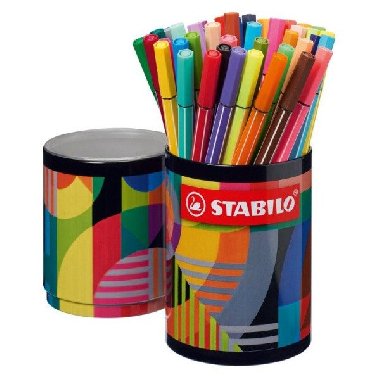 STABILO Fix Pen 68 ARTY prémiový vláknový - 45 barev v plechové dóze - neuveden