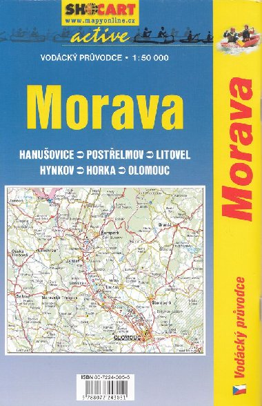 Morava - vodck prvodce s mapou 1:50 000 - sek Hanuovice - Postelmov - Litovel - Hynkov - Horka - Olomouc - ShoCart