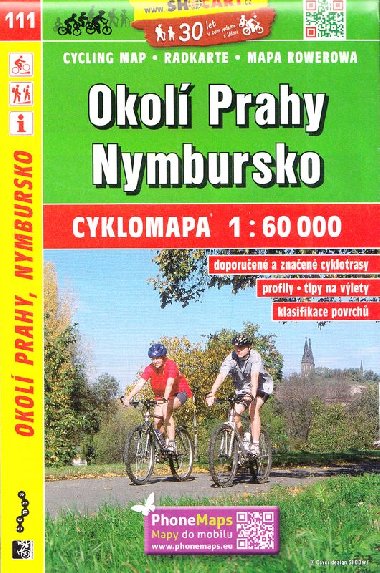Okol Prahy Nymbursko 1:60 000 - cyklomapa Shocart slo 111 - Shocart