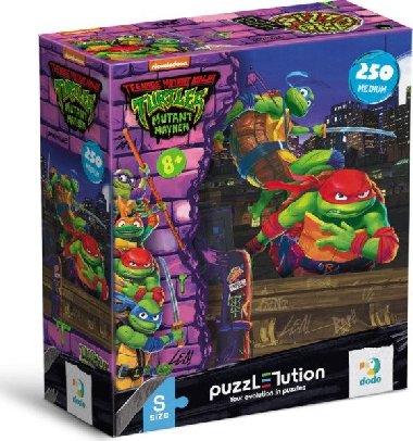 Puzzle Želvy Ninja: Leonardo a Rafaelo 250 dílků - neuveden