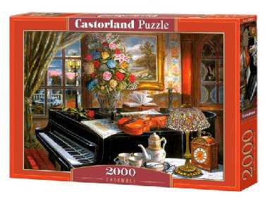 Castorland Puzzle -  ern klavr 2000 dlk - neuveden