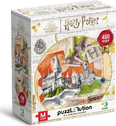 Puzzle Harry Potter: Škola čar a kouzel v Bradavicích 450 dílků - neuveden