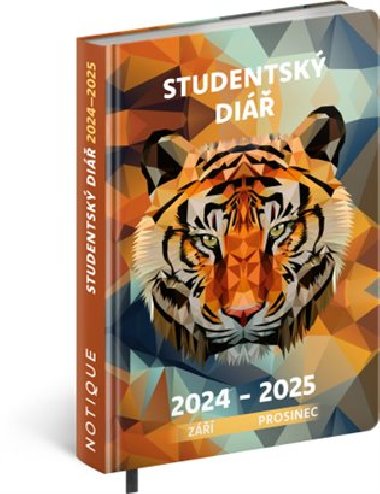 Studentský diář Tygr (září 2024 - prosinec 2025), 9,8 × 14,5 cm - neuveden