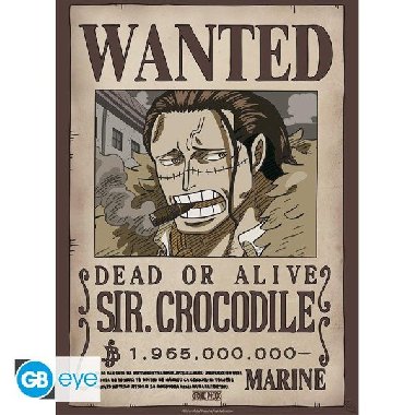 One Piece Plakát - Wanted Crocodile 52x38 cm - neuveden
