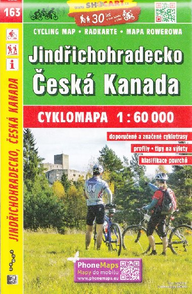 Jindřichohradecko Česká Kanada 1:60 000 - cyklomapa Shocart číslo 163 - Shocart