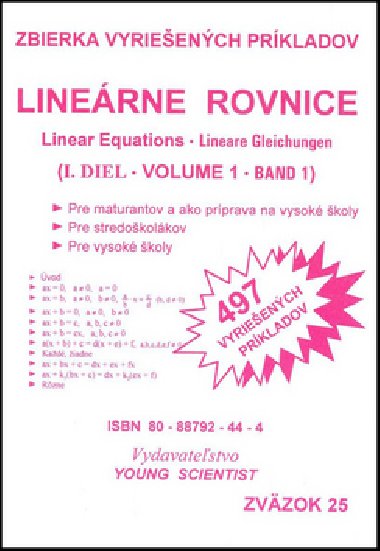 LINERNE ROVNICE I.DIEL - Marin Olejr; Iveta Olejrov
