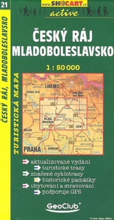 Český Ráj Mladoboleslavsko mapa Shocart 1:50 000 číslo 21 - Shocart