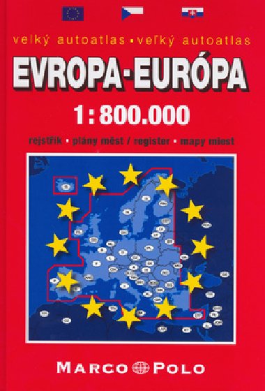VELK AUTOATLAS EVROPA-EURPA 1:800 000 - 