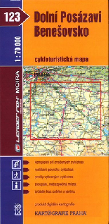 DOLN POSZAV, BENEOVSKO CYKLOTURISTICK MAPA 1:70 000 - 