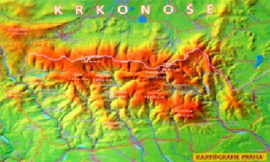Krkonoe mapa 3D - Kartografie