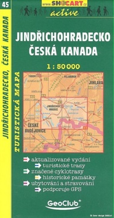 Jindřichohradecko, Česká Kanada mapa Shocart 1:50 000 číslo 45 - Shocart
