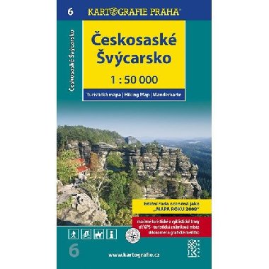 eskosask vcarsko - turistick mapa Kartografie Praha 1:50 000 slo 6 - Kartografie