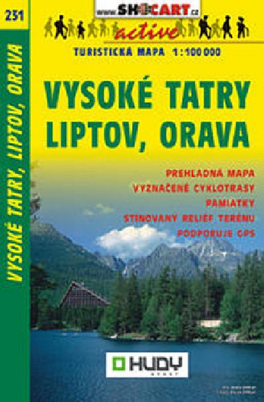 Vysok Tatry, Liptov, Orava - mapa Shocart 1:100 000 slo 231 - ShoCart