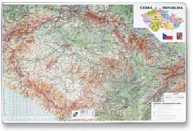 Podložka na stůl karton s mapou České republiky - Kartografie Praha