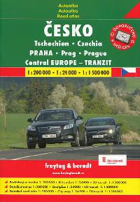 Česko - autoatlas 1:200 000 + plán Prahy + průjezdní mapa Střední Evropou - Freytag a Berndt