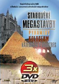 DVD STAROVK MEGASTAVBY 3X DVD PYRAMIDY, KOLOSEUM, CHARTRES - 
