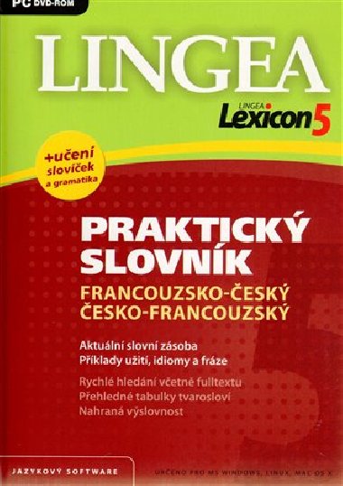 Lexicon5 Praktický slovník francouzsko-český česko-francouzský Jazykový software - Lingea