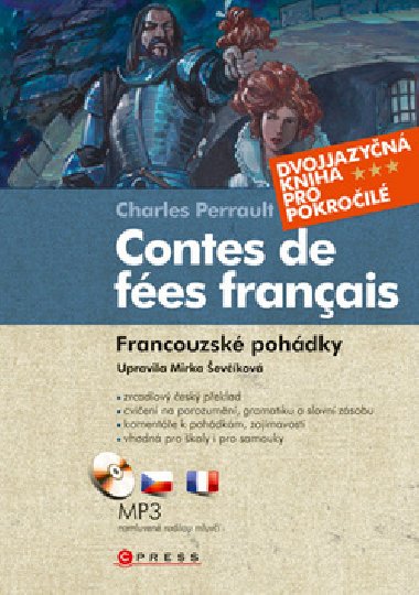 Contes de fes francais Francouzsk pohdky - Dvojjazyn kniha + MP3 - Charles Perrault
