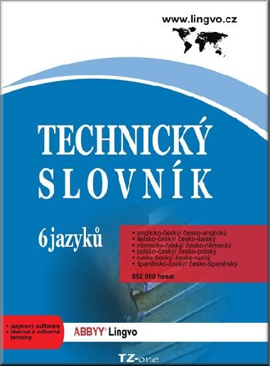 Technick slovnk 6 jazyk (anglicko,italsko,nmecko,polsko, rusko,panlsko - esky) - TZ-one