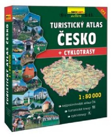 Turistický atlas Česko + cyklotrasy 1:50 000 - ShoCart