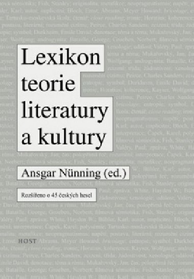 LEXIKON TEORIE LITERATURY A KULTURY - Nunning A.