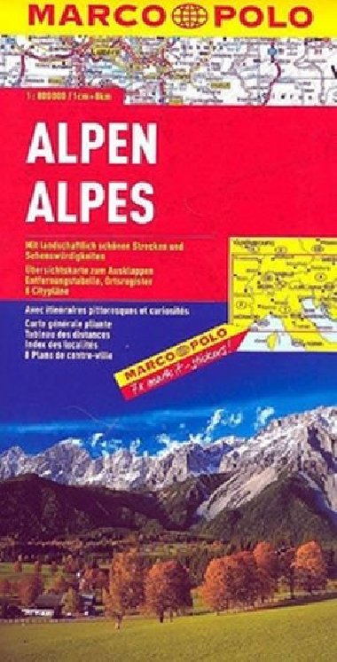 Alpy - automapa 1:800 000 Marco Polo - Marco Polo