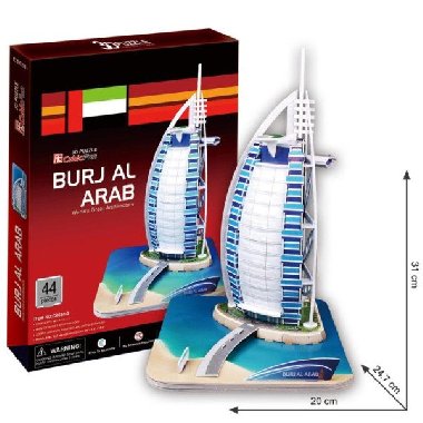Puzzle 3D Burj Al Arab - 44 dílků - CubicFun