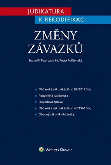 Judikatura k rekodifikaci Změny závazků - Petr Lavický; Petra Polišenská