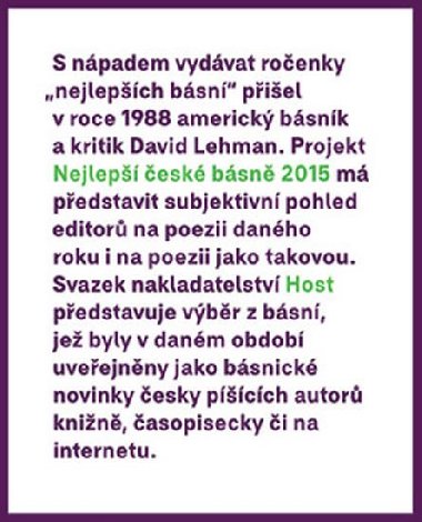 Nejlepší české básně 2015 - Petr Borkovec; Tomáš Gabriel