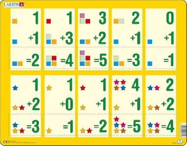 Puzzle MAXI - Malé sčítání 1-5 /10 dílků - Larsen