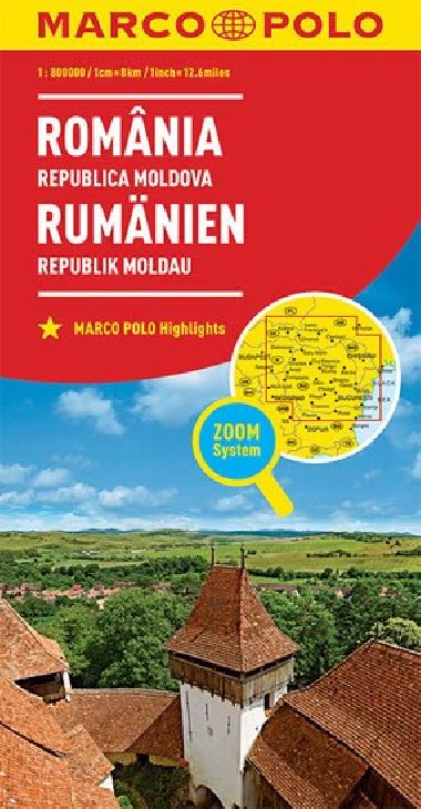 Rumunsko a Moldavsko mapa 1:800 000 (ZoomSystem) - Marco Polo