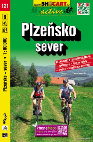 Plzeňsko sever 1:60 000 - cyklomapa Shocart číslo 131 - ShoCart